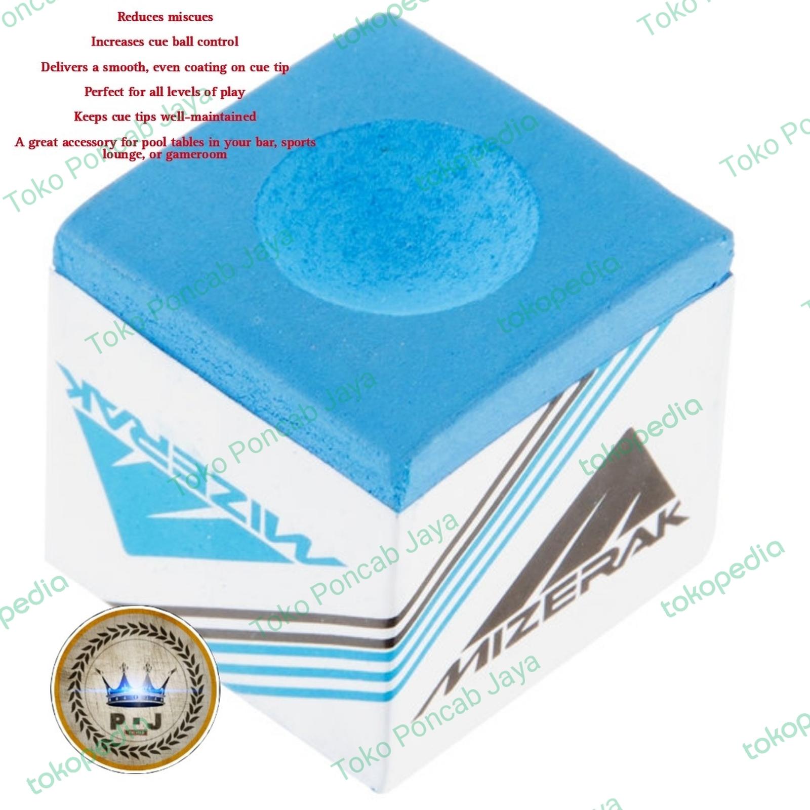PJ - Kapur | Billiard Chalk - Mizerak P1810 - USA | Original | Eceran - Set - Set 6 Pcs