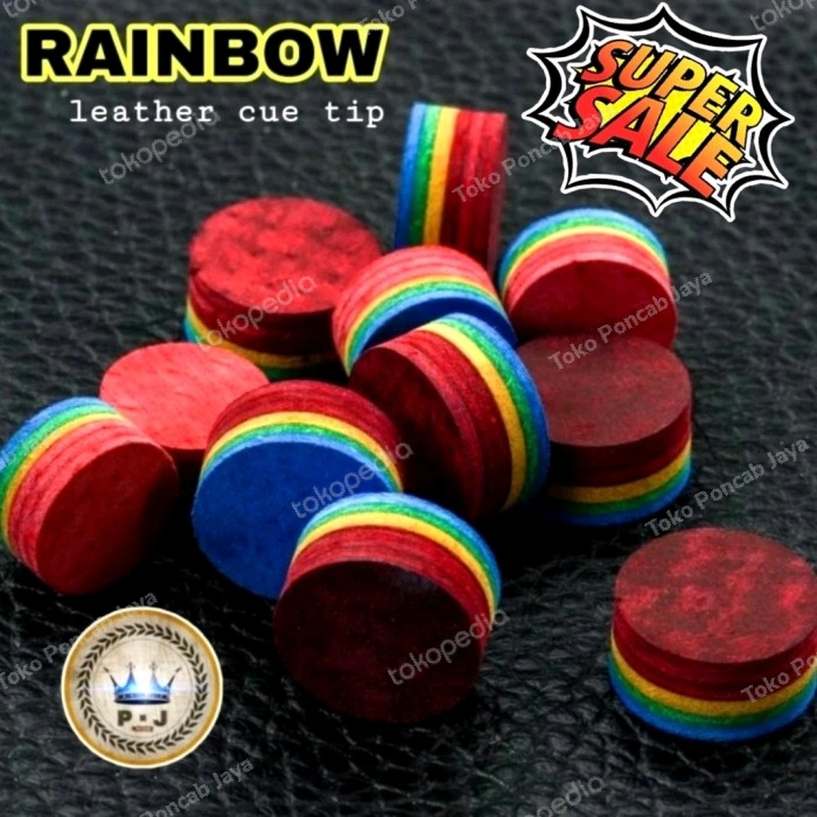 PJ - Billiard Cue Tip | Rainbow - Multi Layer Leather