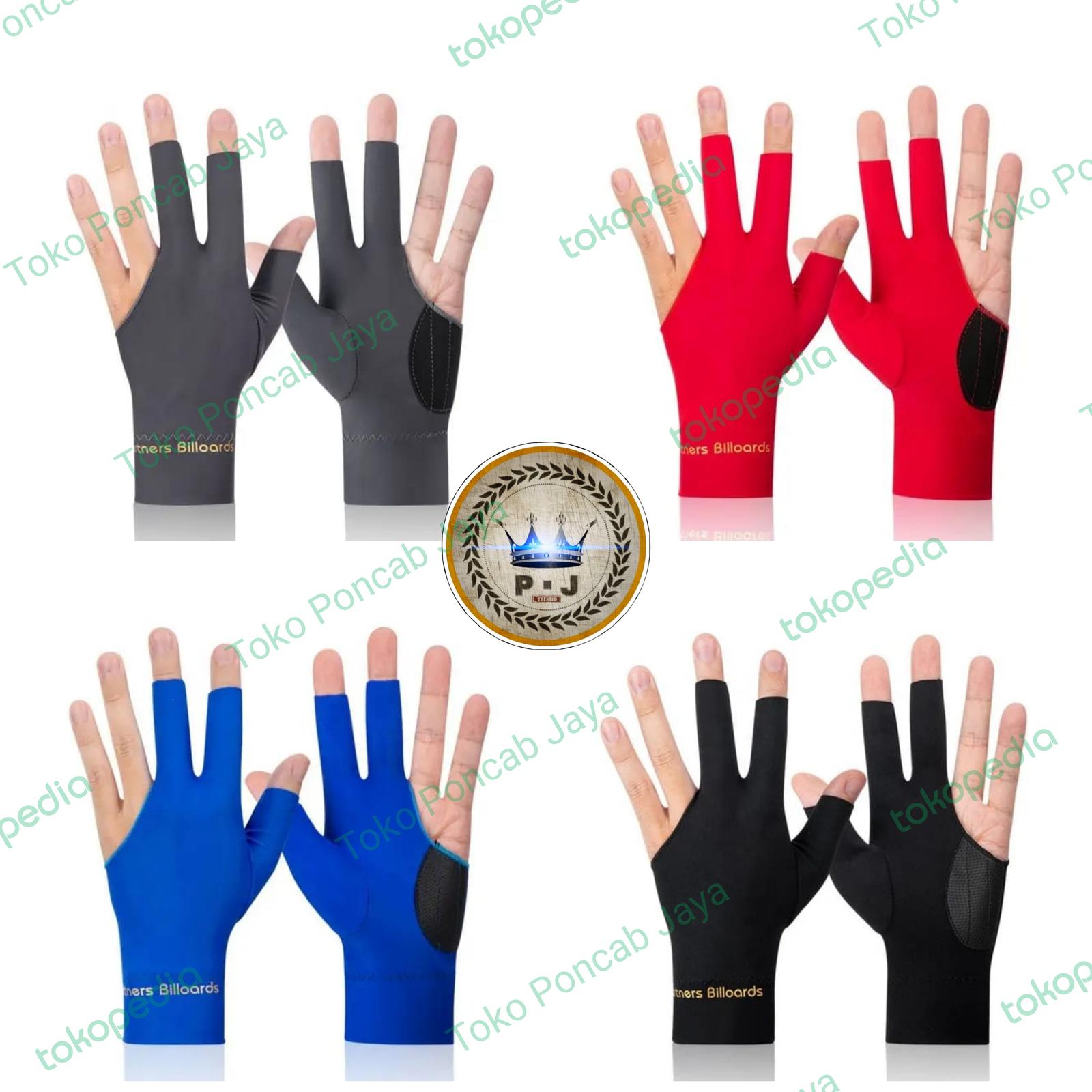 PJ︎ - Sarung Tangan | Billiard Glove | Ekonomis | Nylon - Biru