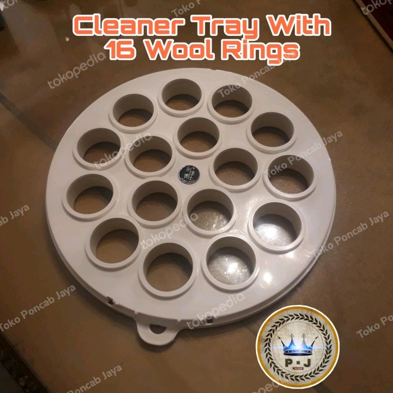 PJ - Billiard Ball Cleaner Machine Tray | 16 Wool Rings Attached