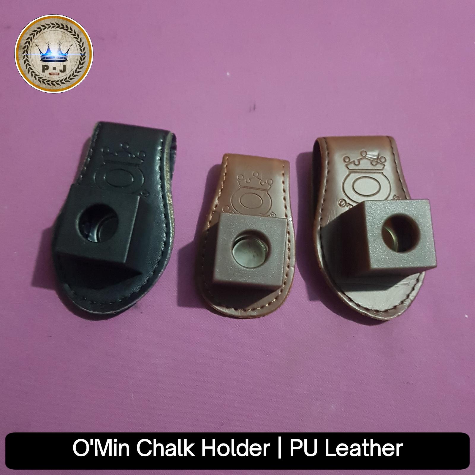 PJ - Magnetic Billiard Chalk Holder | Belt Clip - Big Size 9x5cm - Hitam